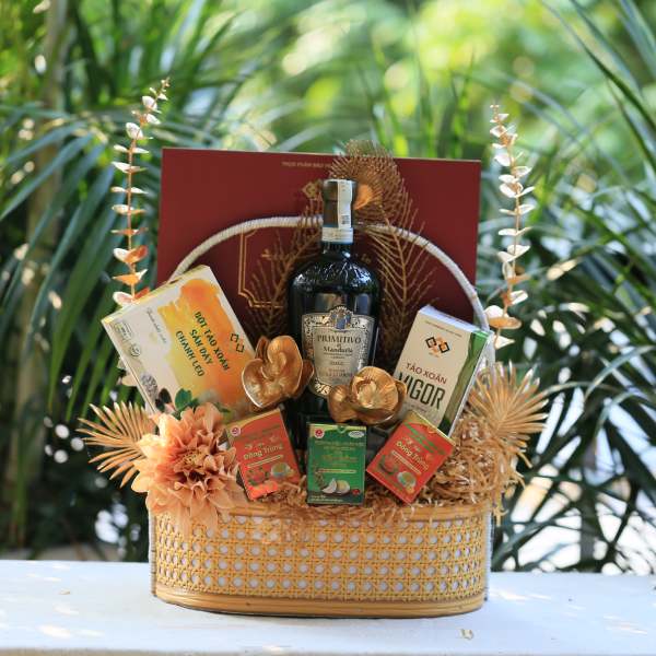 Giỏ Quà Tết Phúc Lộc Đầy Gia